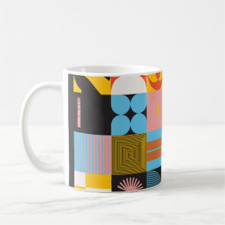 Caneca De Café Estética neomoderada do brutalismo design poster