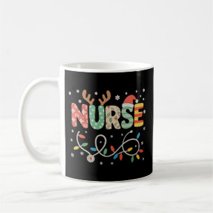 Caneca De Café Estetoscópio de Natal de Enfermeira Chapéu do Papa