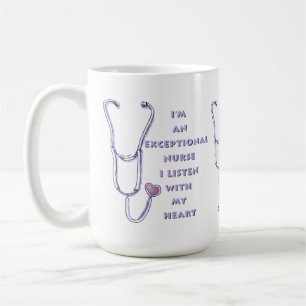 Caneca De Café Estetoscópio enfermeira excepcional