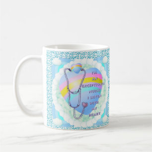 Caneca De Café Estetoscópio excepcional enfermeira
