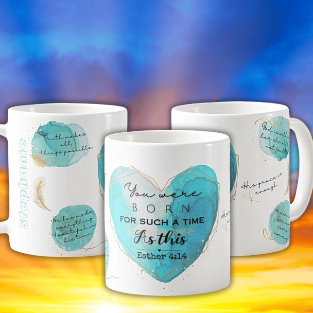 Caneca De Café Esther 4:14 Bíblia Verso Cã Cerâmica Espiritual (Criador carregado)