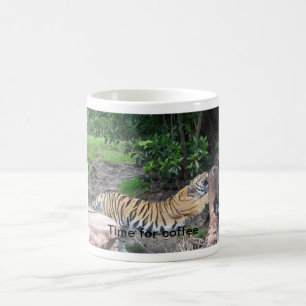 Caneca De Café Esticando Tigre