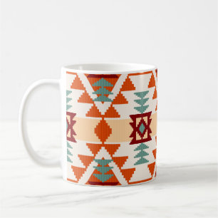 Caneca De Café Estilo Americano Nativo Geométrico Sem Vista