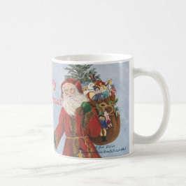 Caneca De Café Estilo Antigo Pai Natal em Neve Explosiva