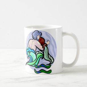 Caneca De Café Estilo Aquarius Painting com Símbolo dos anos 70