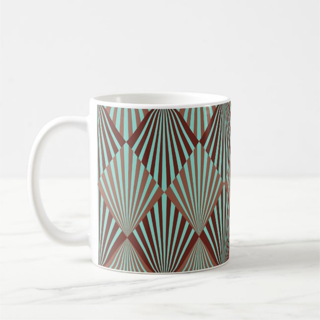 Caneca De Café Estilo Art Deco, textura perfeita. (Esquerda)