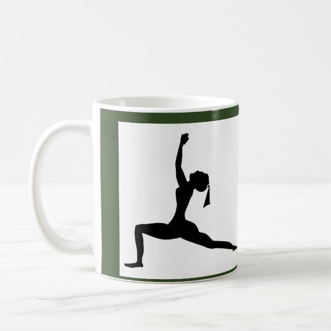 Caneca De Café Estilo branco / verde: Clássica Caneca/ Café (Esquerda)