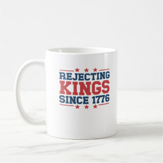 Caneca De Café Estilo Clássico Rejeitando Reis Desde 1776