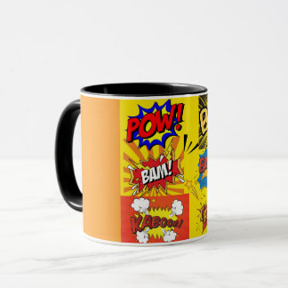 Caneca de Café Estilo Comic 11 oz Cerâmica WPT ZLE