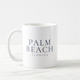 Caneca De Café Estilo Costeiro Elegante de Palm Beach Flórida