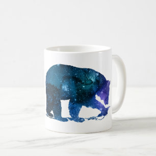 Caneca De Café estilo da aguarela da arte do urso