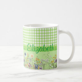 Caneca De Café Estilo de Algodão Flores Selvagens