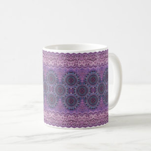 Caneca De Café Estilo de Boho Roxo