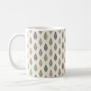 Caneca De Café Estilo de Boho Verde e Beige de Sage Simples e Bon