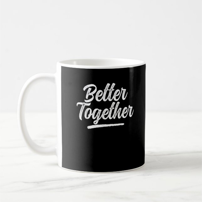 Caneca De Café Estilo de Casal Combinado Better Together Limpo (Esquerda)