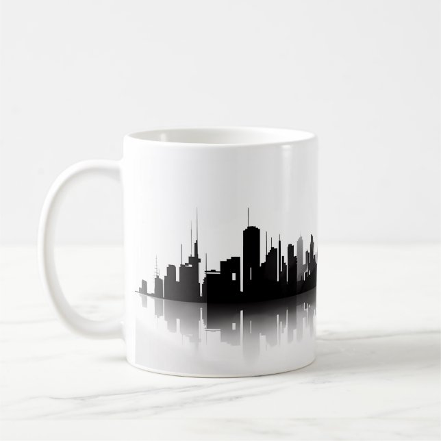 Caneca De Café Estilo de Cidade na Silhouette (Esquerda)