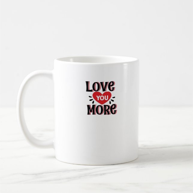 Caneca De Café Estilo de design criativo de amar mais  (Esquerda)