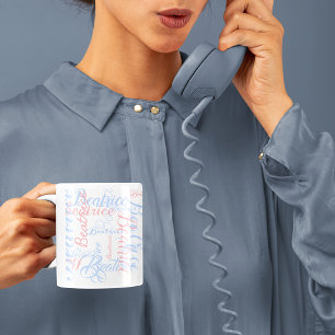 Caneca De Café estilo de fonte do script de nome personalizado, t