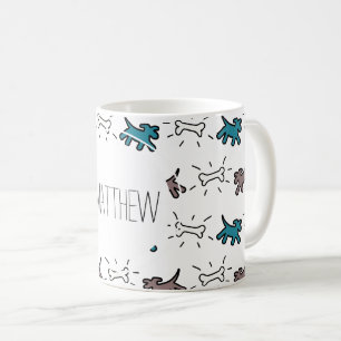 Caneca De Café Estilo de Grafite de Osso do Cão Esmeralda Persona