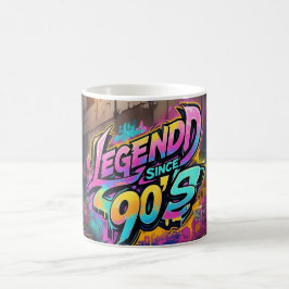 Caneca De Café Estilo de grafite "Legenda desde os anos 90"