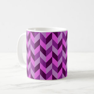 Caneca De Café Estilo de Herringbone em roxo