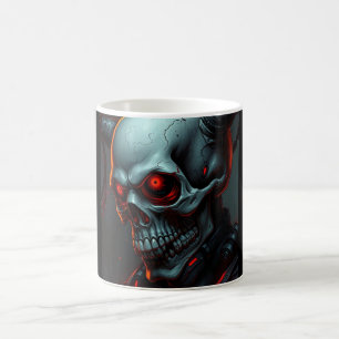 Caneca De Café Estilo de Histórias em quadrinhos Crânio Ilustraçã