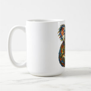 Caneca De Café Estilo de pintura a óleo vibrante Koala Impasto co