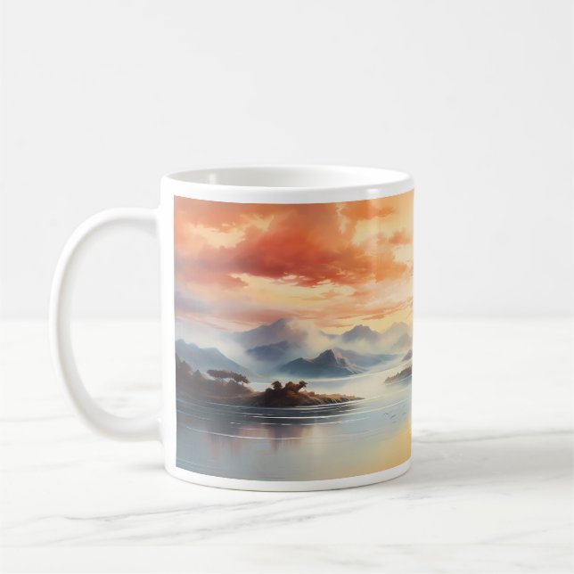Caneca De Café Estilo de pintura de tinta de verão (Esquerda)