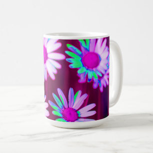 Caneca De Café Estilo de Pop de arte da margarida Oxeye
