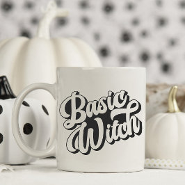 Caneca De Café Estilo de Retrô Básico de Bruxa