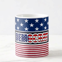 Caneca De Café Estilo de Sinalizador da América Democrática