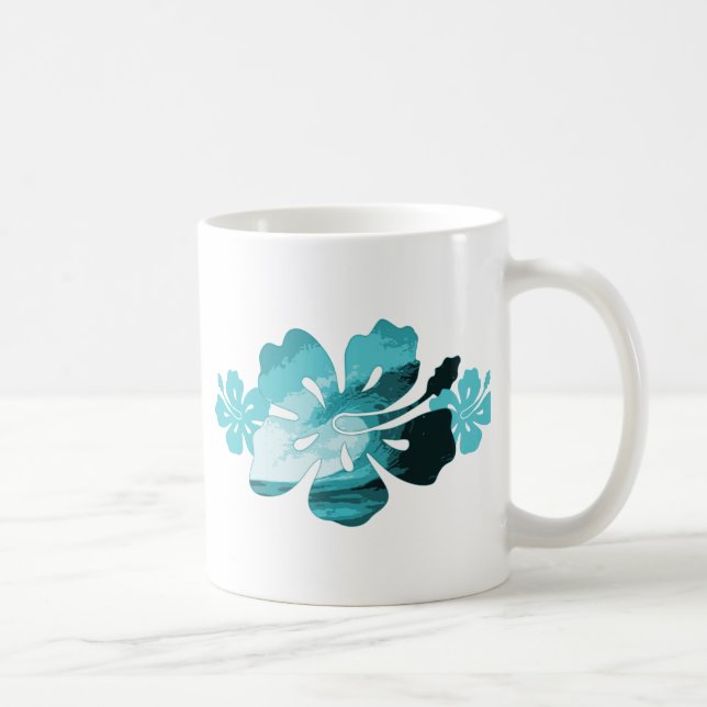 Caneca De Café Estilo de surf Hibiscus (Direita)