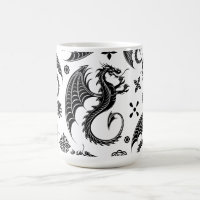 Estilo de Tatuagem em Forma Preta do Dragão