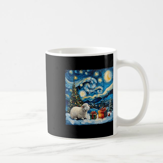 Caneca De Café Estilo de Van Gogh Starry Night Winter (Direita)