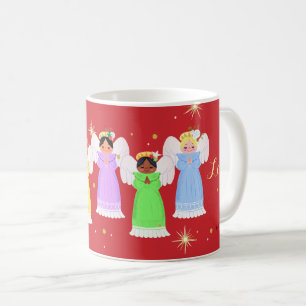 Caneca De Café Estilo de Vintage dos Ângulos de Natal