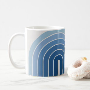 Caneca De Café Estilo de Vintage Retroativo 70s Design geométrico