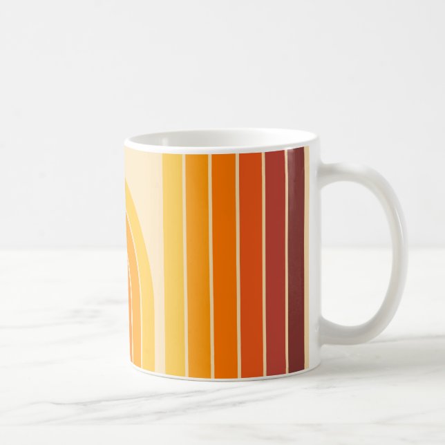 Caneca De Café Estilo de Vintage Retroativo 70s Design geométrico (Direita)