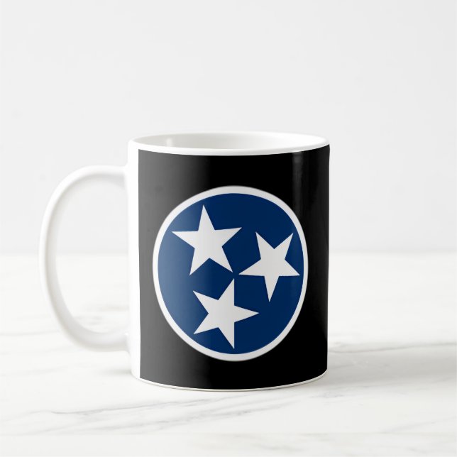 Caneca De Café Estilo do Estado de Sinalizador do Tennessee (Esquerda)