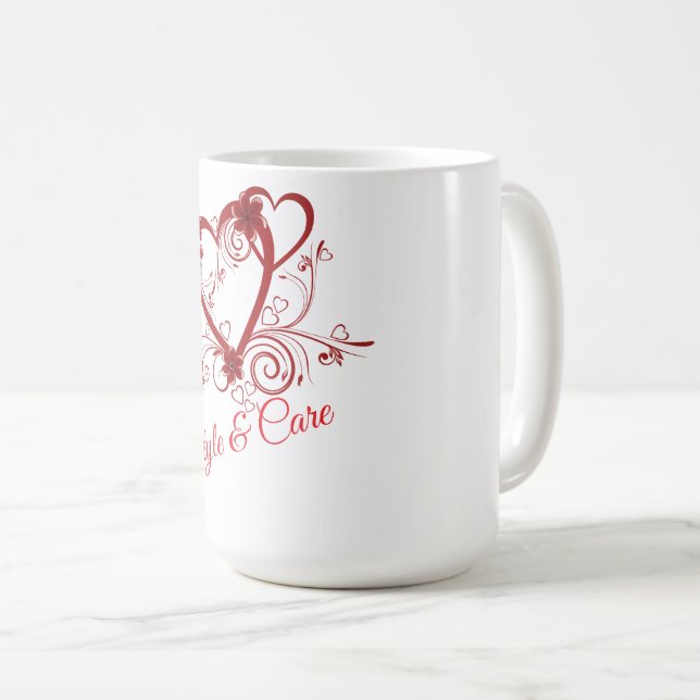 Caneca De Café Estilo e cuidado (Frente Esquerda)