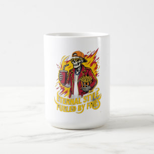 Caneca De Café Estilo Eterno Alimentado Por Fritas