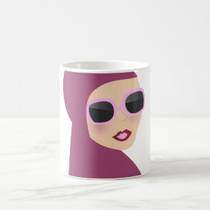 Caneca De Café Estilo islâmico da senhora do hijab do muslima do
