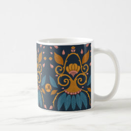 Caneca De Café Estilo medieval do padrão de ornamentado personali