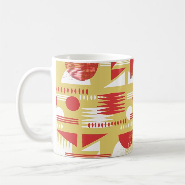 Caneca De Café estilo moderno geométrico de abstrato sem fumaça  (Esquerda)