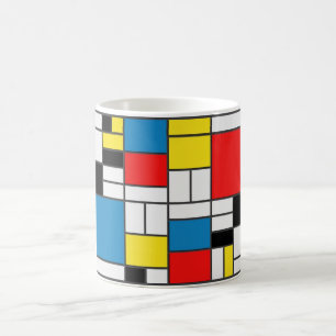 Caneca De Café Estilo Mondrian