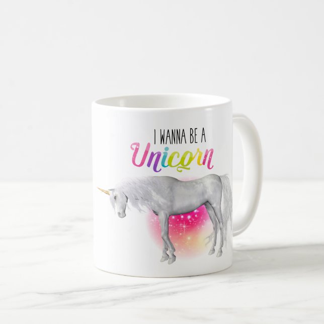 Caneca De Café Estilo: monocórnio clássico (Frente Esquerda)