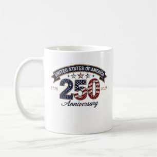 Caneca De Café Estilo Patriótico do 250º Aniversário dos EUA