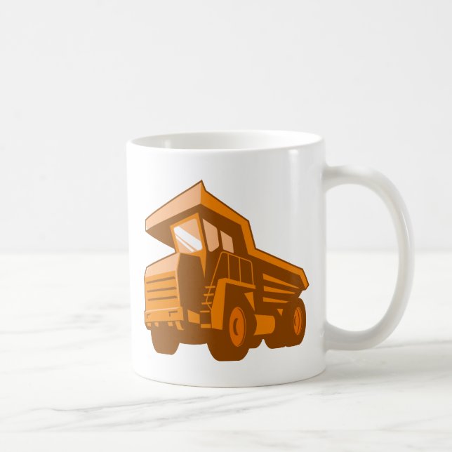 Caneca De Café estilo retro do baixo ângulo de caminhão de (Direita)