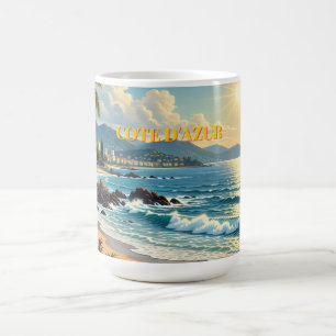 Caneca De Café Estilo Vintage Cote D'Azur Viagens Francesas
