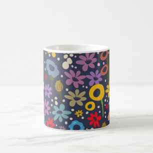 Caneca De Café estilo vintage padrão floral