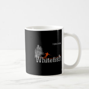Caneca De Café Estilo Whitefish Montana Vintage Skiing, 1980